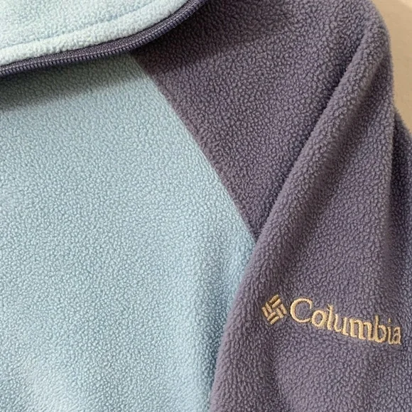 🍁 Columbia Arctic Air 1/2 Zip Fleece Sweater Sweatshirt Blue Periwinkle Women’s - Picture 3 of 9